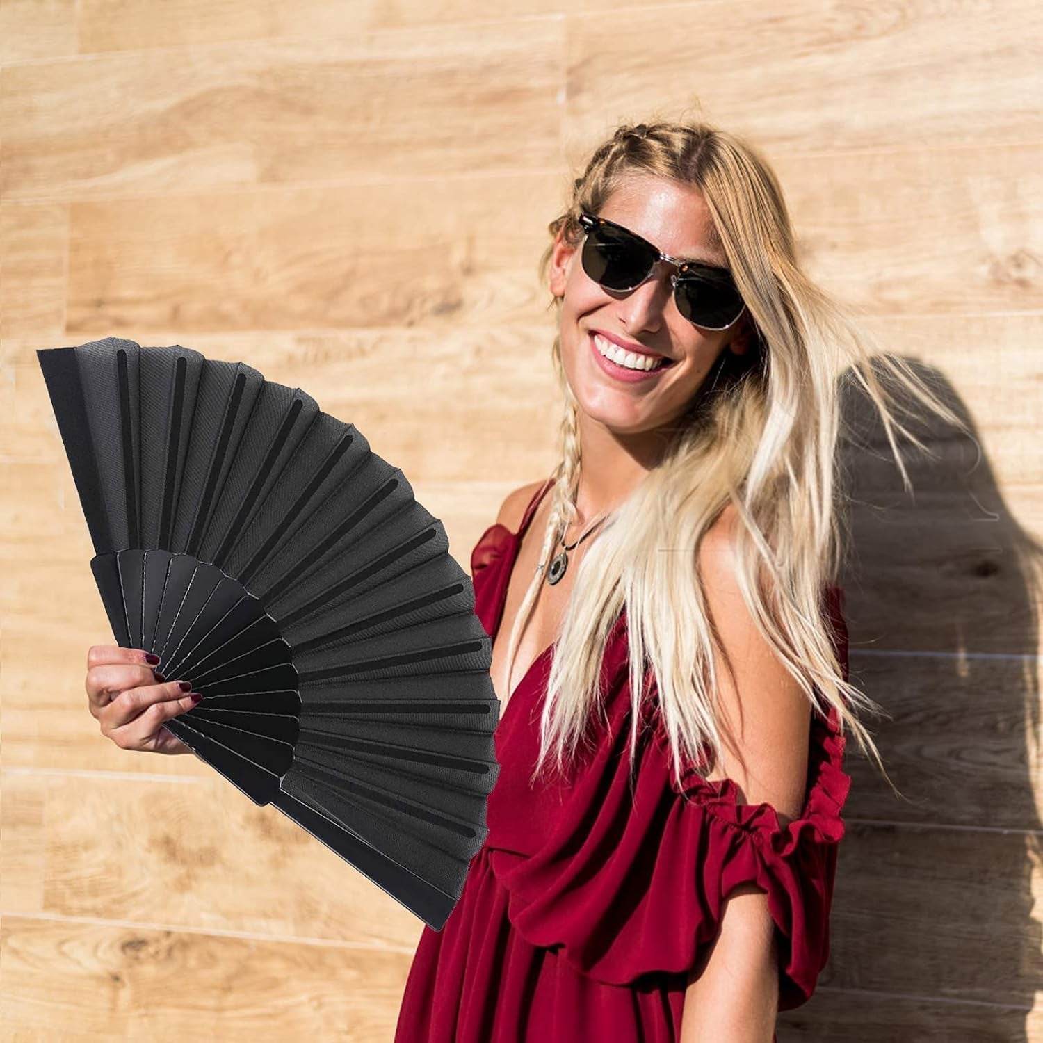 Folding Handheld Pretty Hand Fan Wedding Party Accessory Pocket Sized Fan For Wedding Gift, Party Favors, DIY Decoration, Summer Holidays (1 Pc) - infinityexculsivestore.com