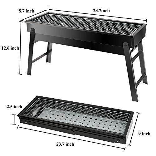 Folding Portable Barbeque BBQ Grill Set for Outdoor and Home - infinityexculsivestore.com