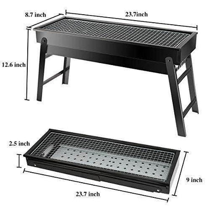 Folding Portable Barbeque BBQ Grill Set for Outdoor and Home - infinityexculsivestore.com