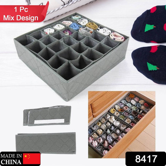 Folding Removable Tie Necktie Sock,Handkerchiefs, Ties, Belts and Underwear Storage Boxes, Easy Assemble Lightweight Folding for Home Daily Use (1 Pc Mix Design) - infinityexculsivestore.com