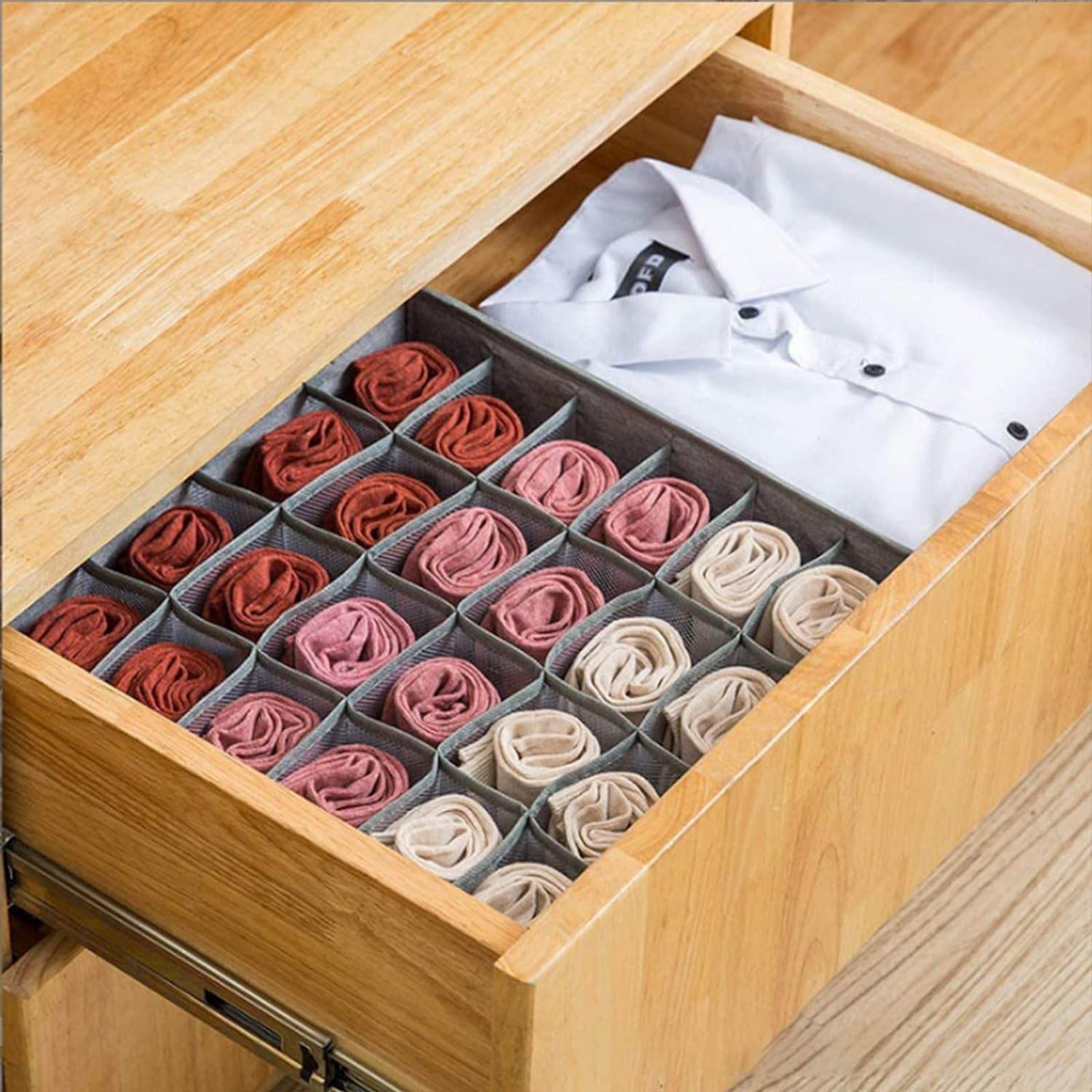 Folding Removable Tie Necktie Sock,Handkerchiefs, Ties, Belts and Underwear Storage Boxes, Easy Assemble Lightweight Folding for Home Daily Use (1 Pc Mix Design) - infinityexculsivestore.com
