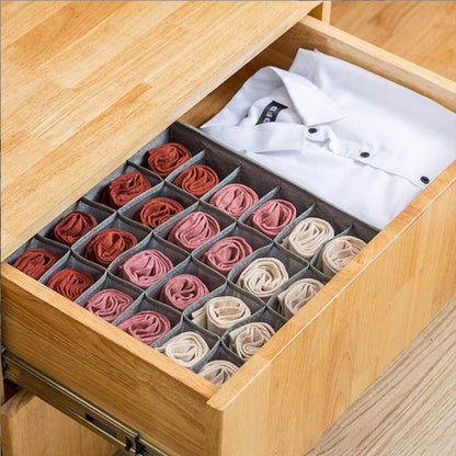 Folding Removable Tie Necktie Sock,Handkerchiefs, Ties, Belts and Underwear Storage Boxes, Easy Assemble Lightweight Folding for Home Daily Use (1 Pc Mix Design) - infinityexculsivestore.com