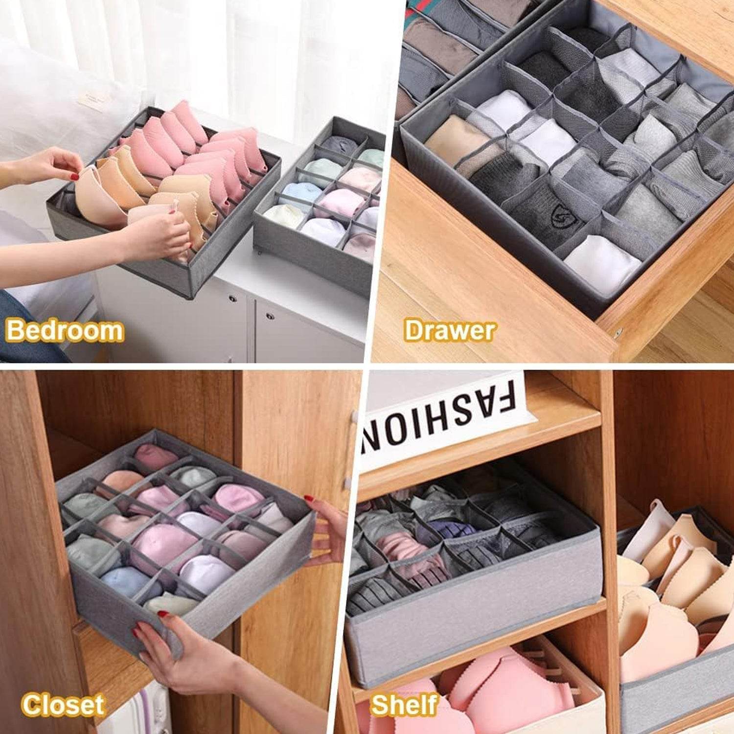 Folding Removable Tie Necktie Sock,Handkerchiefs, Ties, Belts and Underwear Storage Boxes, Easy Assemble Lightweight Folding for Home Daily Use (1 Pc Mix Design) - infinityexculsivestore.com
