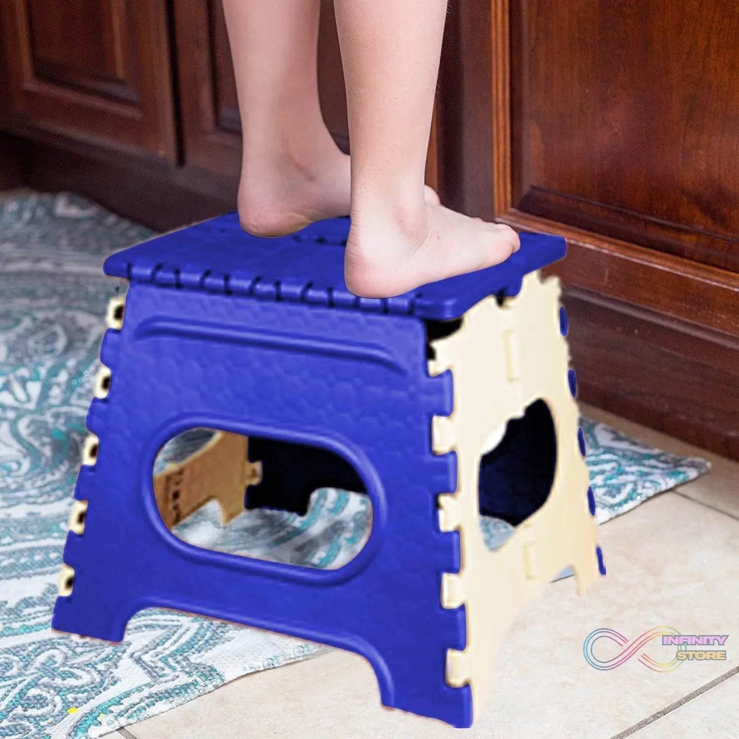 Folding Step Stool for Adults & Kids (1Pc, 12 Inch) - infinityexculsivestore.com