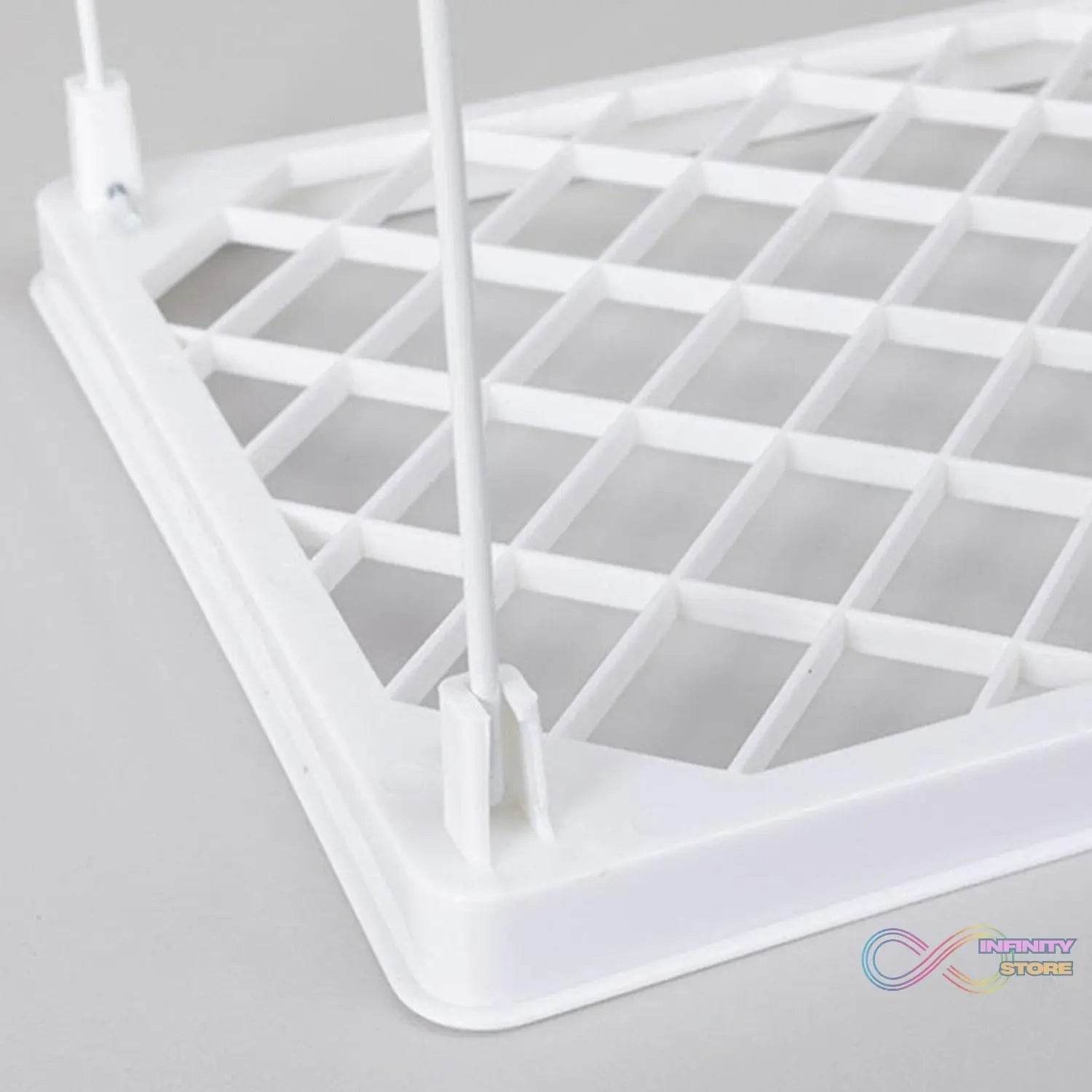 Folding Storage Organizer Stack Shelf Rack (1 Pc) - infinityexculsivestore.com