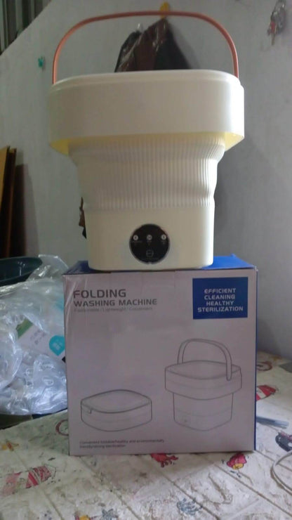 Folding Washing Machine, Mini Portable Washing Machine, Deep Cleaning Half Automatic Washt, Mini Foldable Washing Machine, Suitable For Socks, Underwear, Baby Clothes - infinityexculsivestore.com