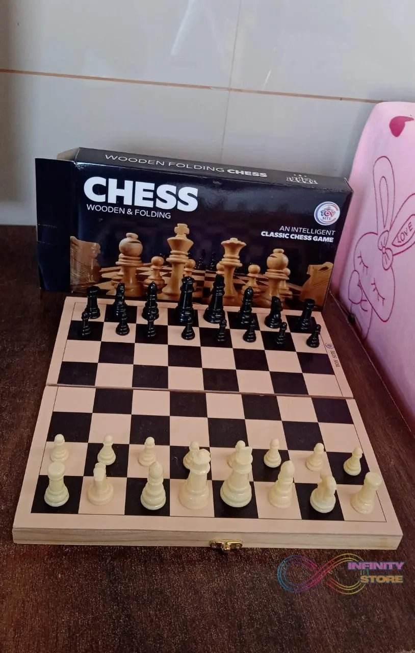 Folding Wooden Chess Board Set (30 × 30 Cm / 1 Set) - infinityexculsivestore.com