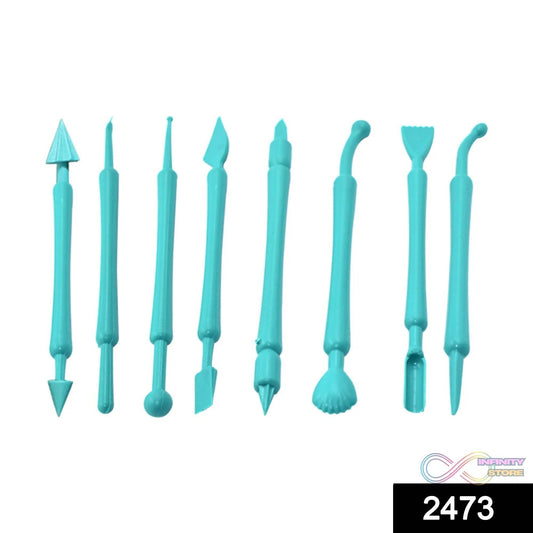Fondant Cake Decor Flower Sugar Craft Modelling Tools Clay Mould (8PC - Set) - infinityexculsivestore.com