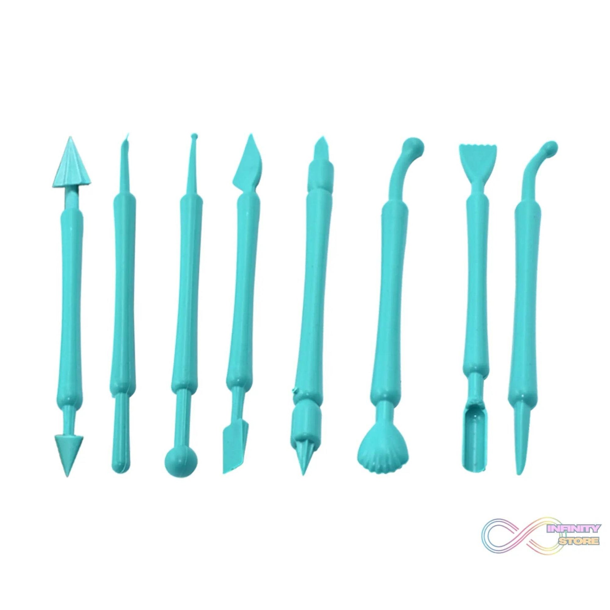 Fondant Cake Decor Flower Sugar Craft Modelling Tools Clay Mould (8PC - Set) - infinityexculsivestore.com