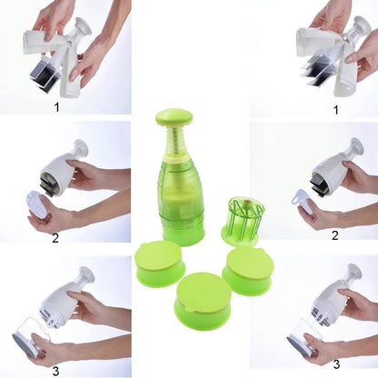 Food Chopper, Easy to Clean Manual Hand Chopper Dicer, Slap Press Chopper Mincer for Vegetables Onions Garlic Nuts Salads - infinityexculsivestore.com