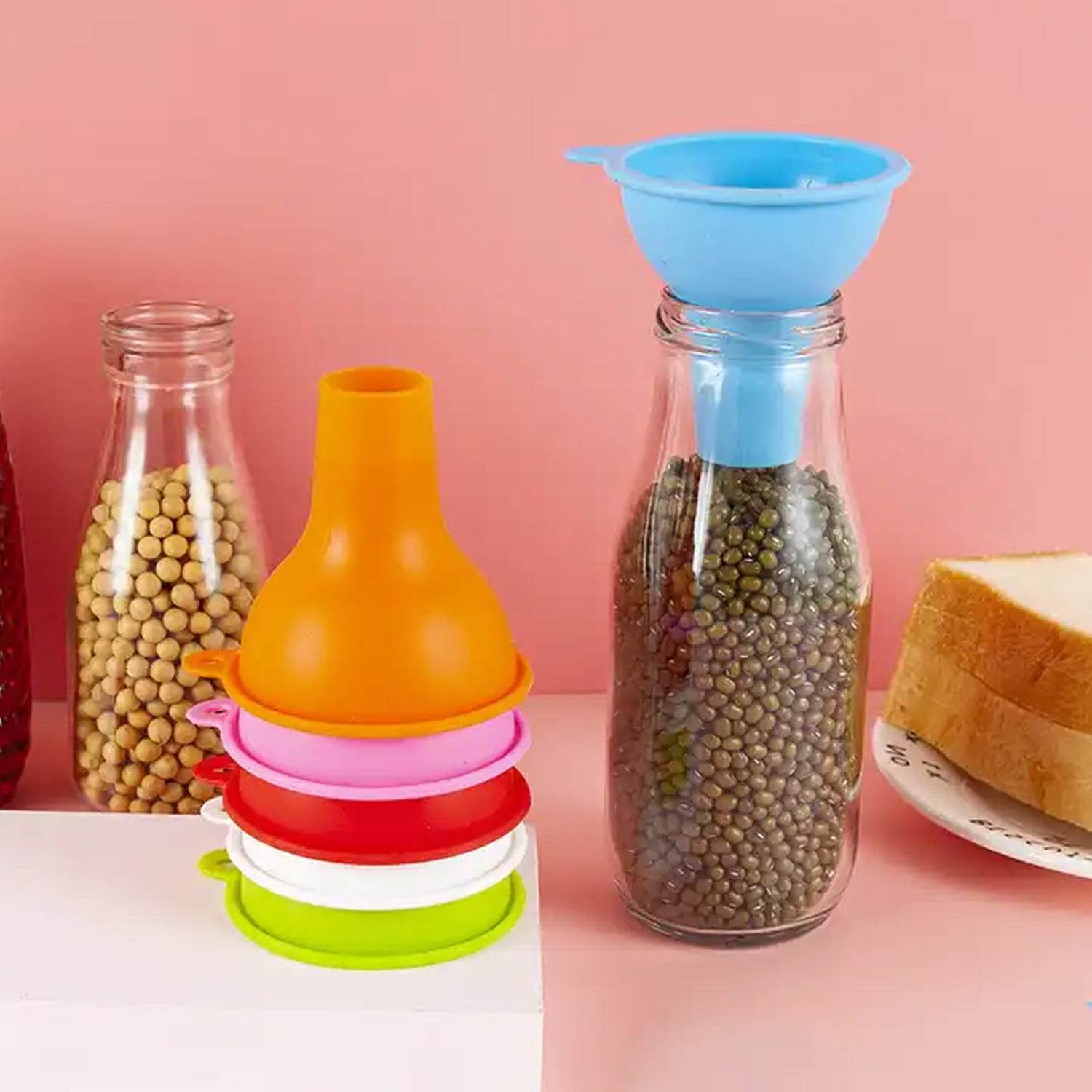 Food-Grade Silicone Funnel: Safe & Easy Transfer for Liquids & Grains (1 Pc) - infinityexculsivestore.com