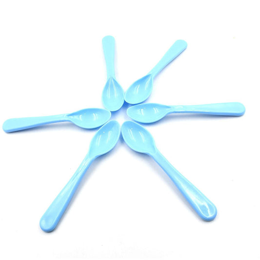 Food Plastic Spoon Set, Plastic Table Spoon Set Plastic Tea Spoon, Coffee with ABS Plastic, Heat-Resistant Spoon (6 Pc Set ) - infinityexculsivestore.com