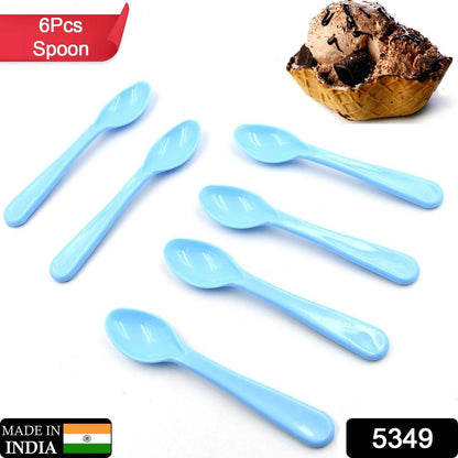 Food Plastic Spoon Set, Plastic Table Spoon Set Plastic Tea Spoon, Coffee with ABS Plastic, Heat-Resistant Spoon (6 Pc Set ) - infinityexculsivestore.com