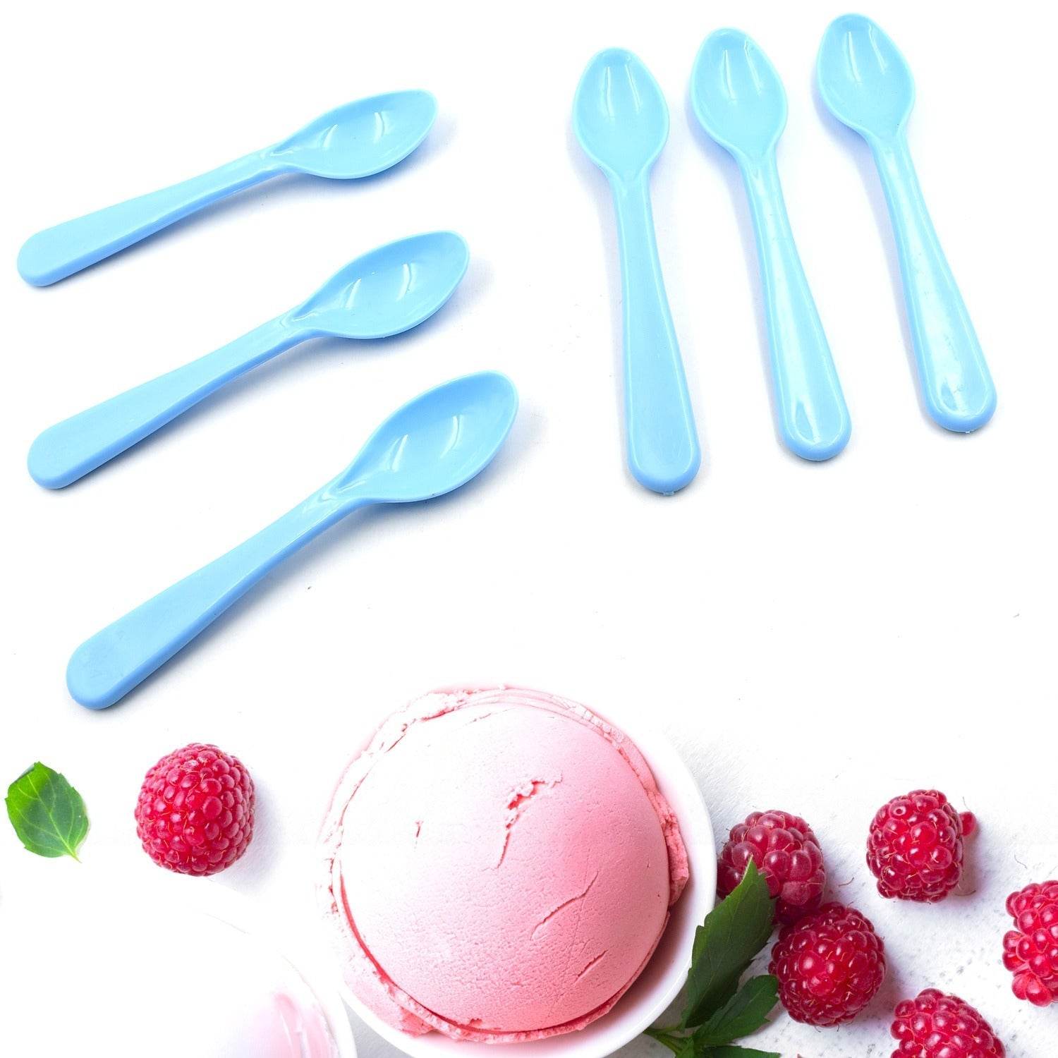 Food Plastic Spoon Set, Plastic Table Spoon Set Plastic Tea Spoon, Coffee with ABS Plastic, Heat-Resistant Spoon (6 Pc Set ) - infinityexculsivestore.com