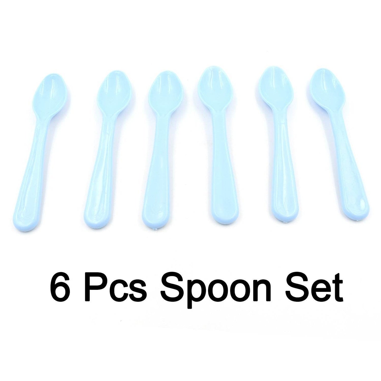 Food Plastic Spoon Set, Plastic Table Spoon Set Plastic Tea Spoon, Coffee with ABS Plastic, Heat-Resistant Spoon (6 Pc Set ) - infinityexculsivestore.com