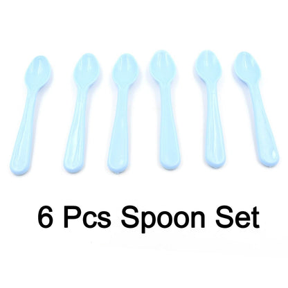 Food Plastic Spoon Set, Plastic Table Spoon Set Plastic Tea Spoon, Coffee with ABS Plastic, Heat-Resistant Spoon (6 Pc Set ) - infinityexculsivestore.com