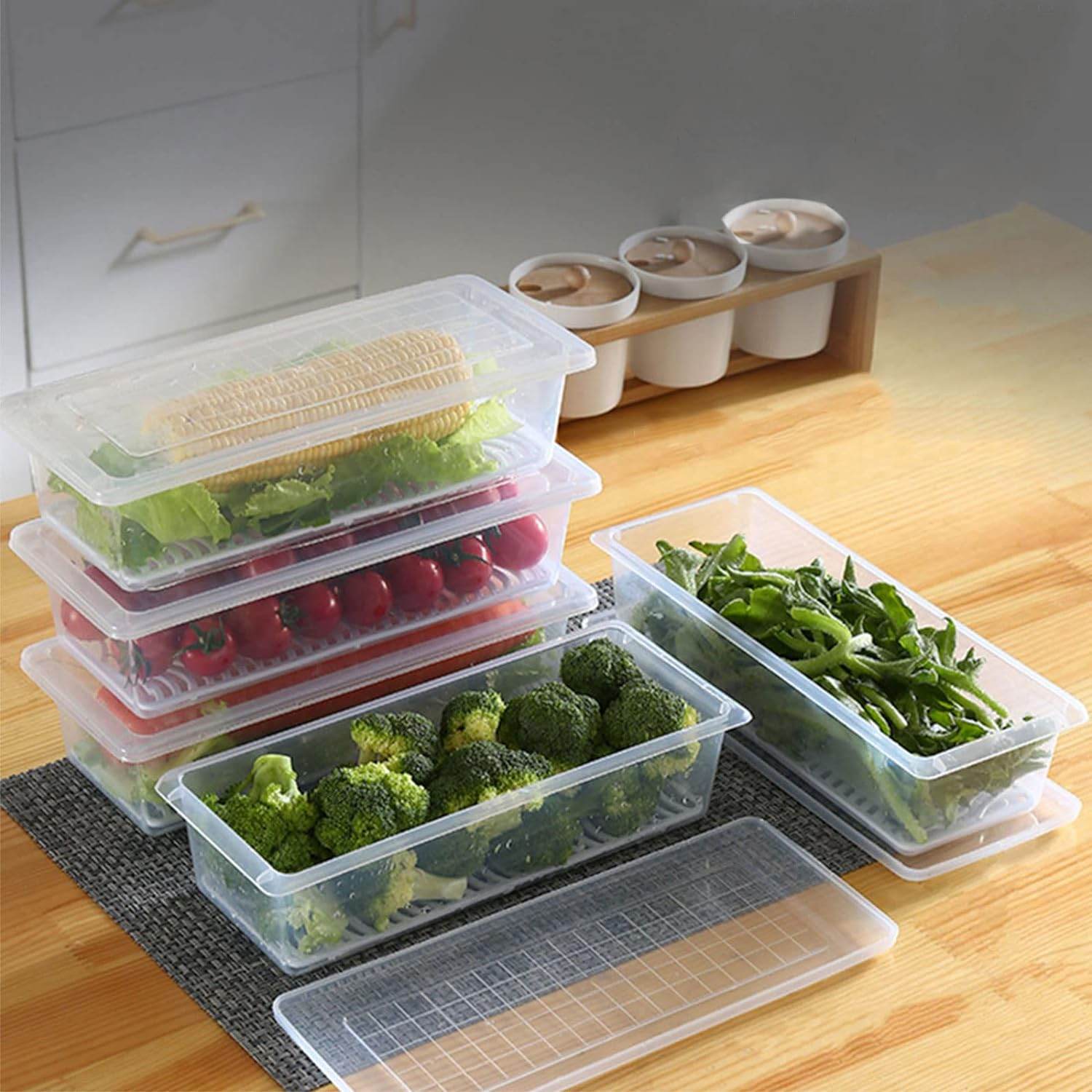 Food Storage Container with Removable Drain Plate and Lid, 1500 ml (Pack of 1 Pc) - infinityexculsivestore.com