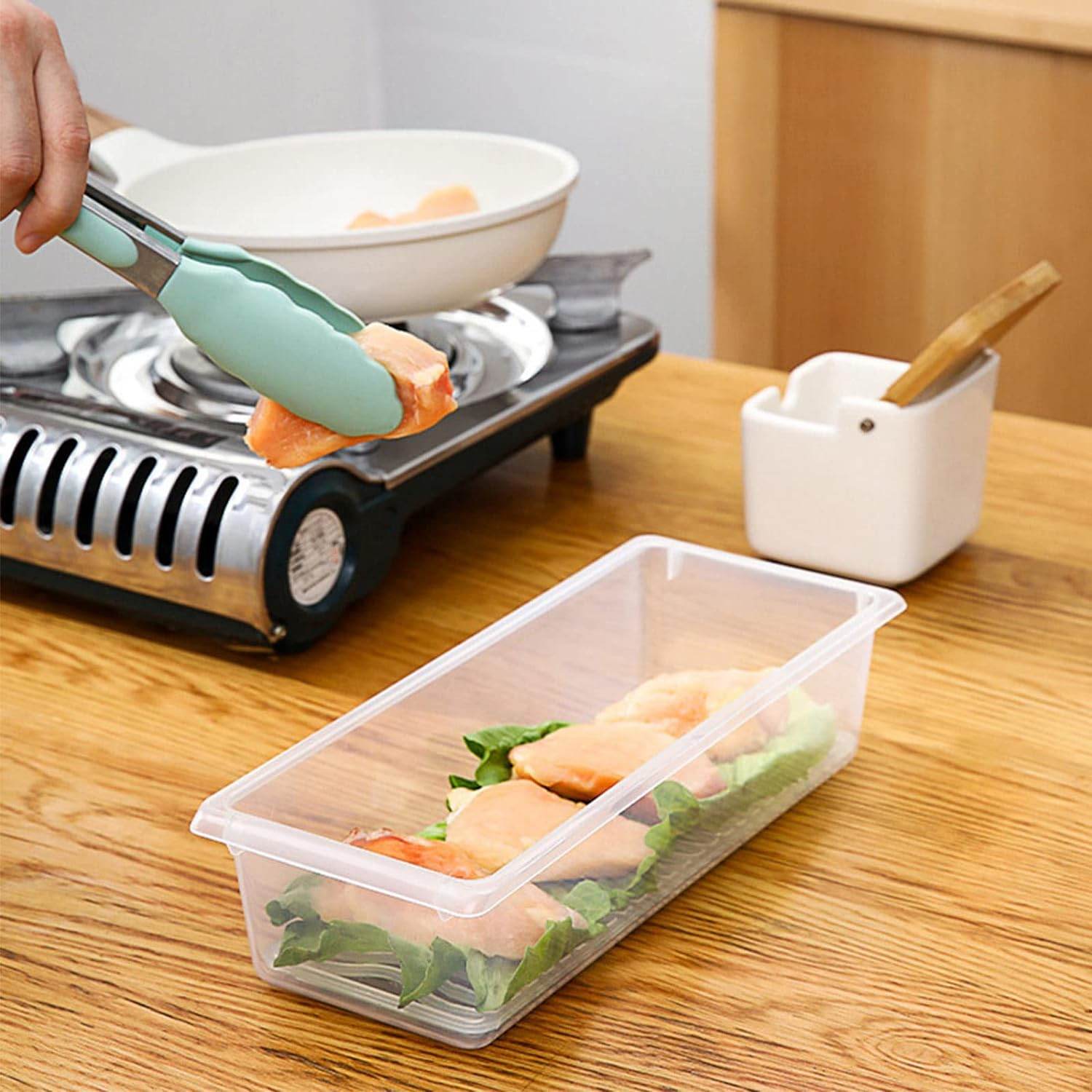 Food Storage Container with Removable Drain Plate and Lid, 1500 ml (Pack of 1 Pc) - infinityexculsivestore.com