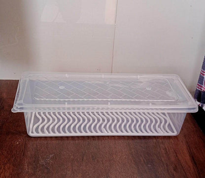 Food Storage Container with Removable Drain Plate and Lid, 1500 ml (Pack of 1 Pc) - infinityexculsivestore.com
