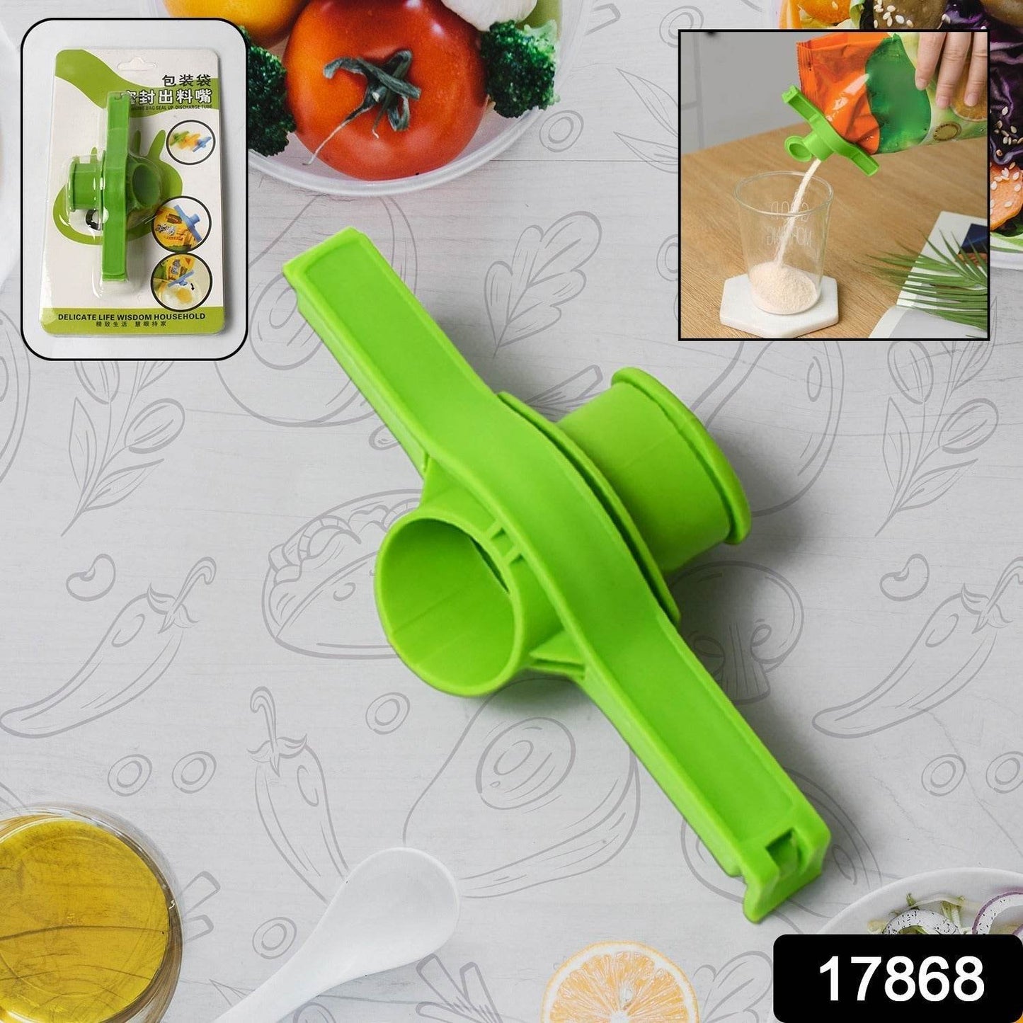 Food Storage Sealing Clip Solid Color Seal Pour Bag Clip Snack Bag Clip Food Bag Sealing Clip Sealing Clamp with Cap Kitchen Chip Bag Clips (1 Pc) - infinityexculsivestore.com