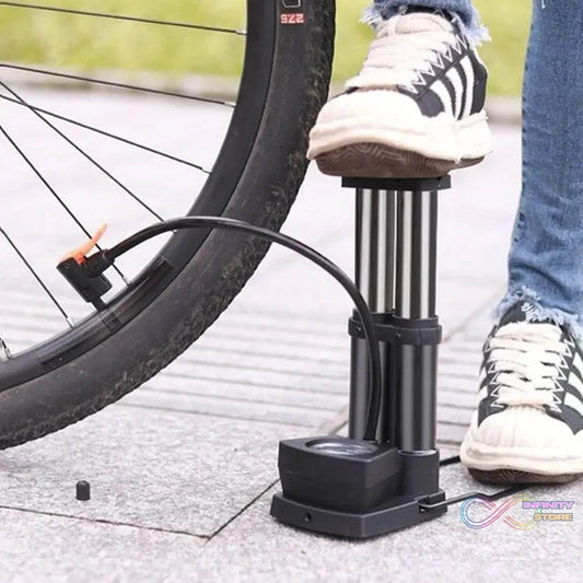 Foot & Portable & High Pressure Double-Cylinder Air Pump (1 Pc) - infinityexculsivestore.com