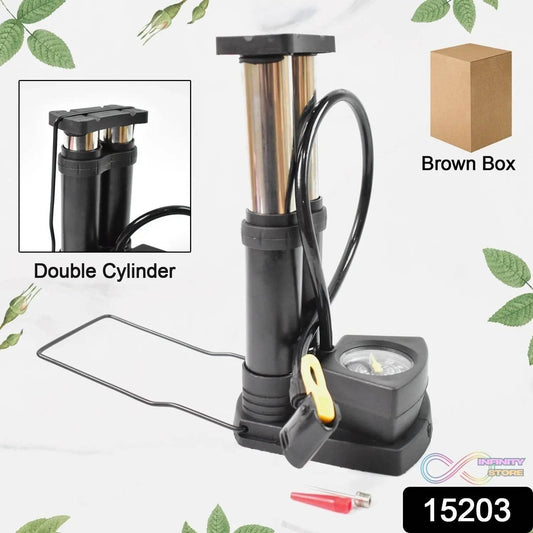 Foot & Portable & High Pressure Double-Cylinder Air Pump (1 Pc) - infinityexculsivestore.com