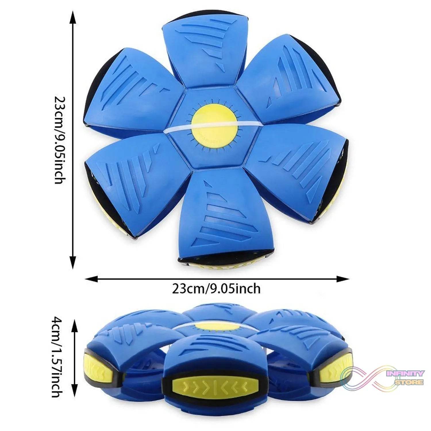 Football Flat Throw Disc - with 3 LED Light Flying Toys - infinityexculsivestore.com