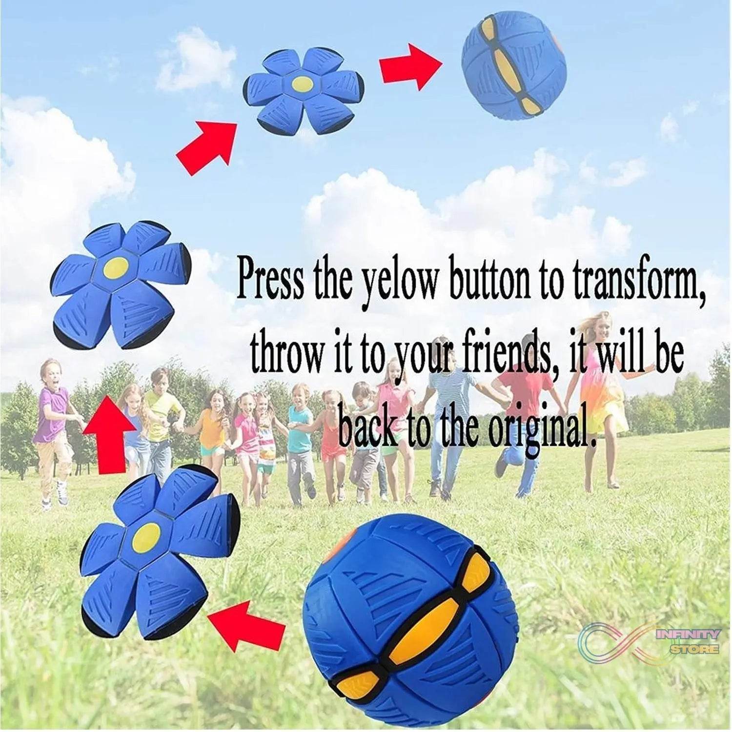 Football Flat Throw Disc - with 3 LED Light Flying Toys - infinityexculsivestore.com