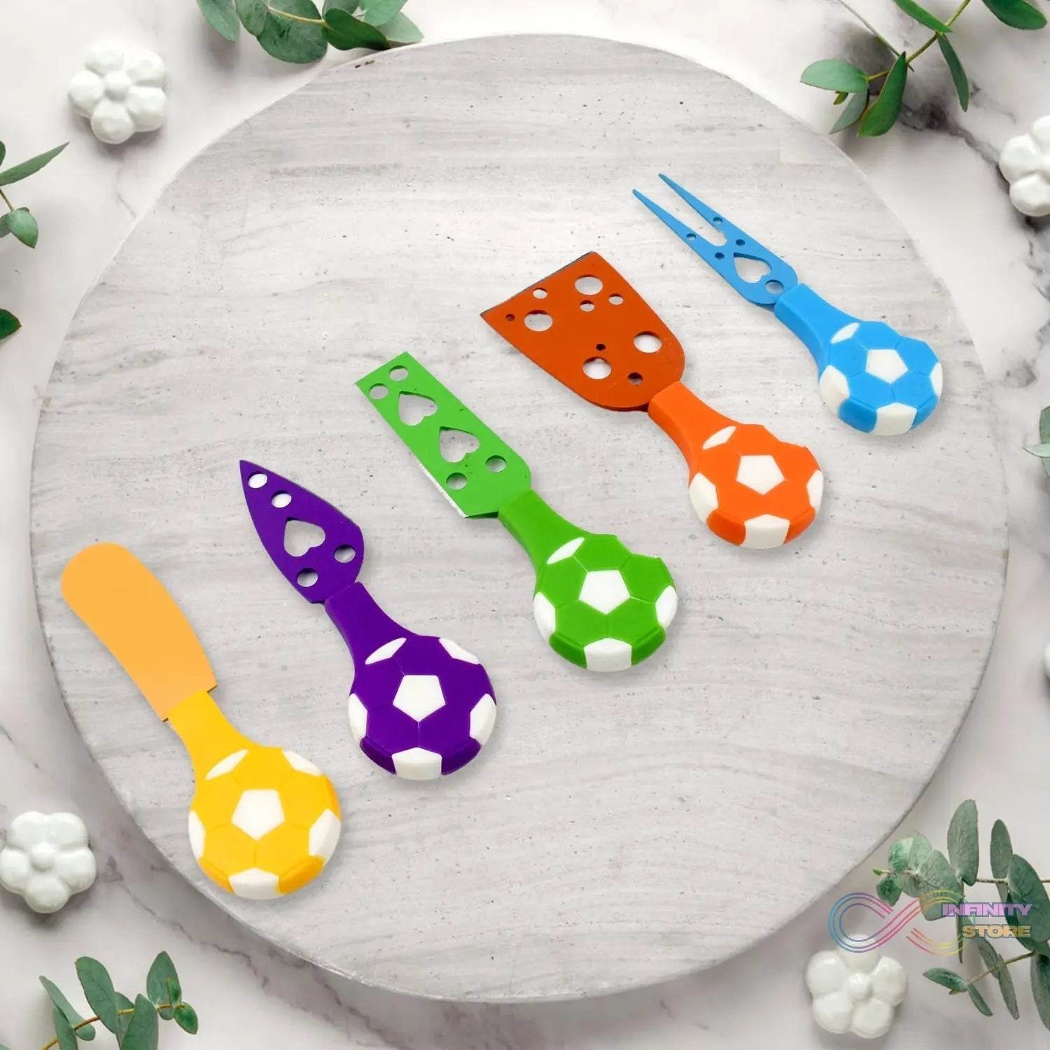 Football Soccer Cheese Knife Set (5 Pcs Set) - infinityexculsivestore.com