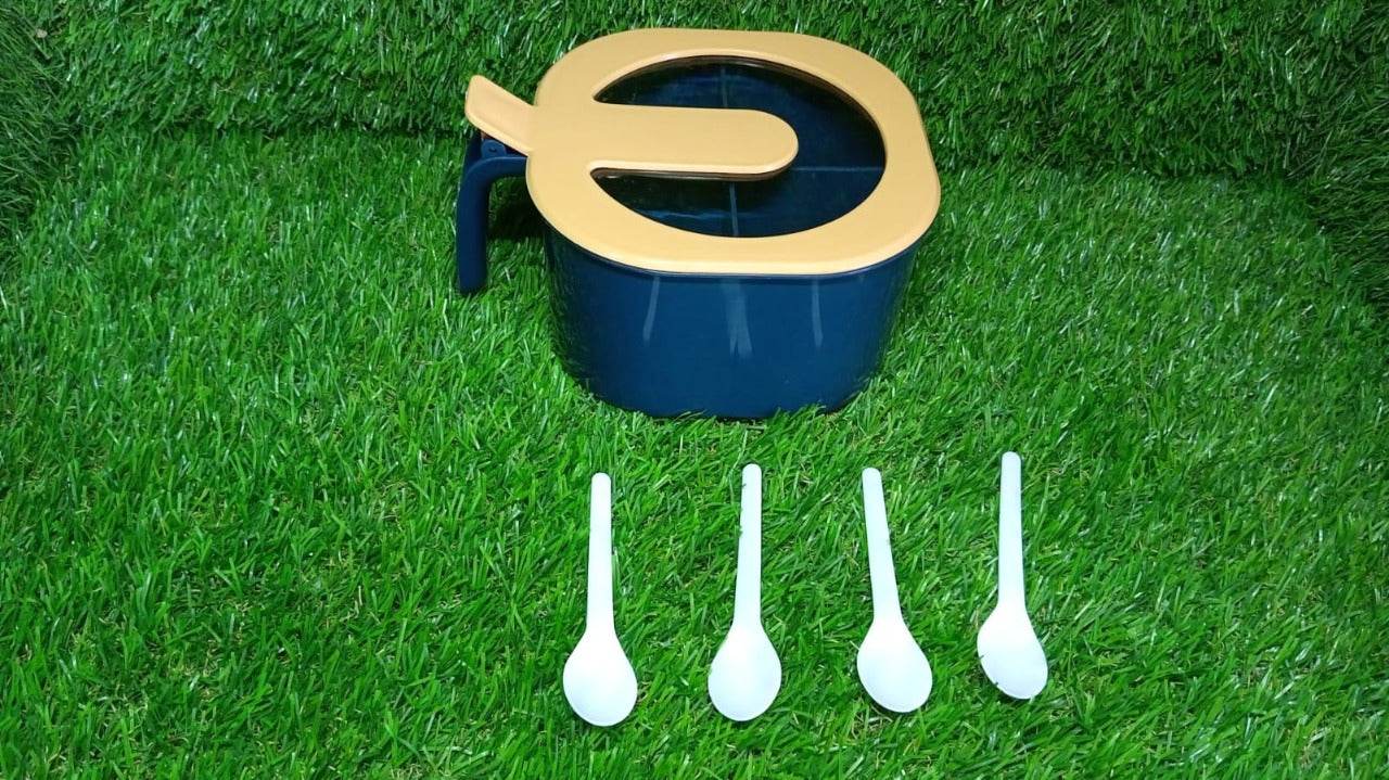 Four Grid Spice Storage Seasoning Box - infinityexculsivestore.com