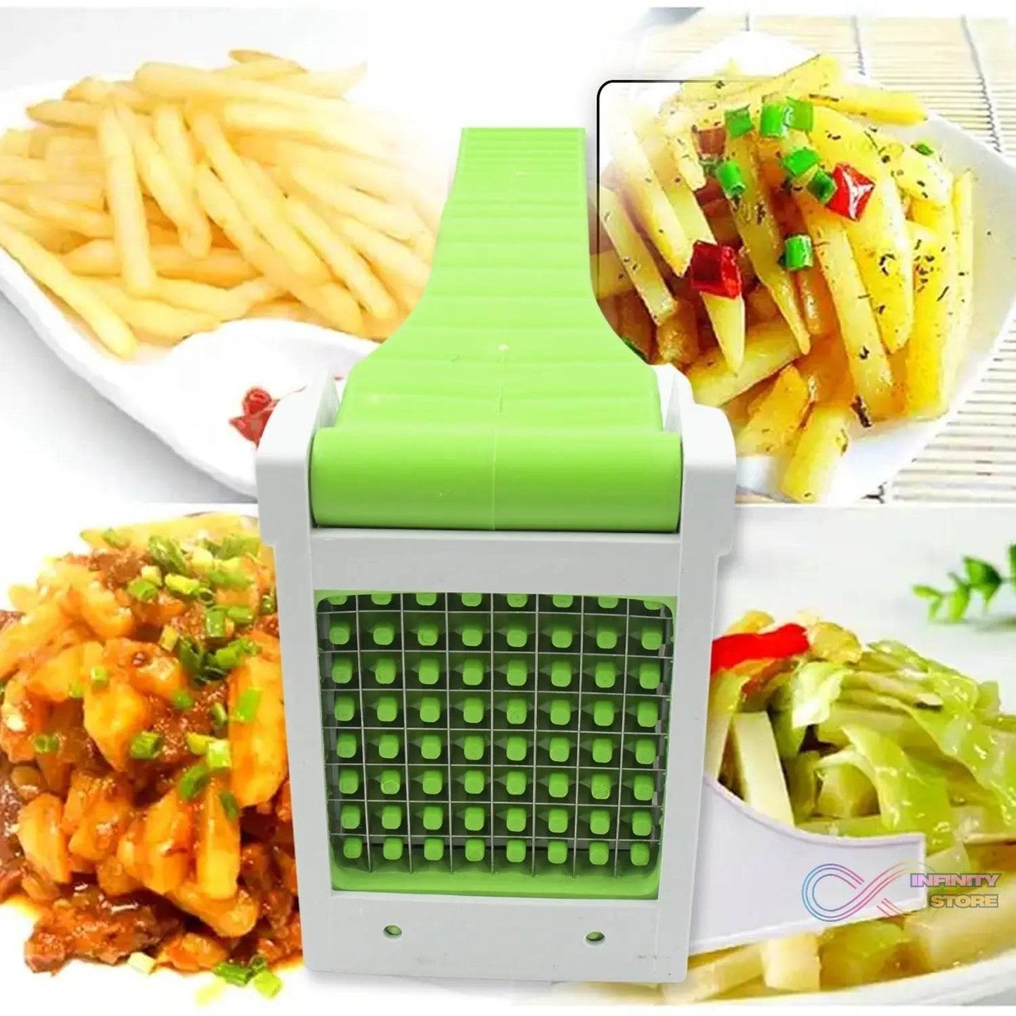 French Fries Maker Machine - Snacks Cutter, Vegetable Slicer/Chopper, Kitchen Gadget & Tool - infinityexculsivestore.com