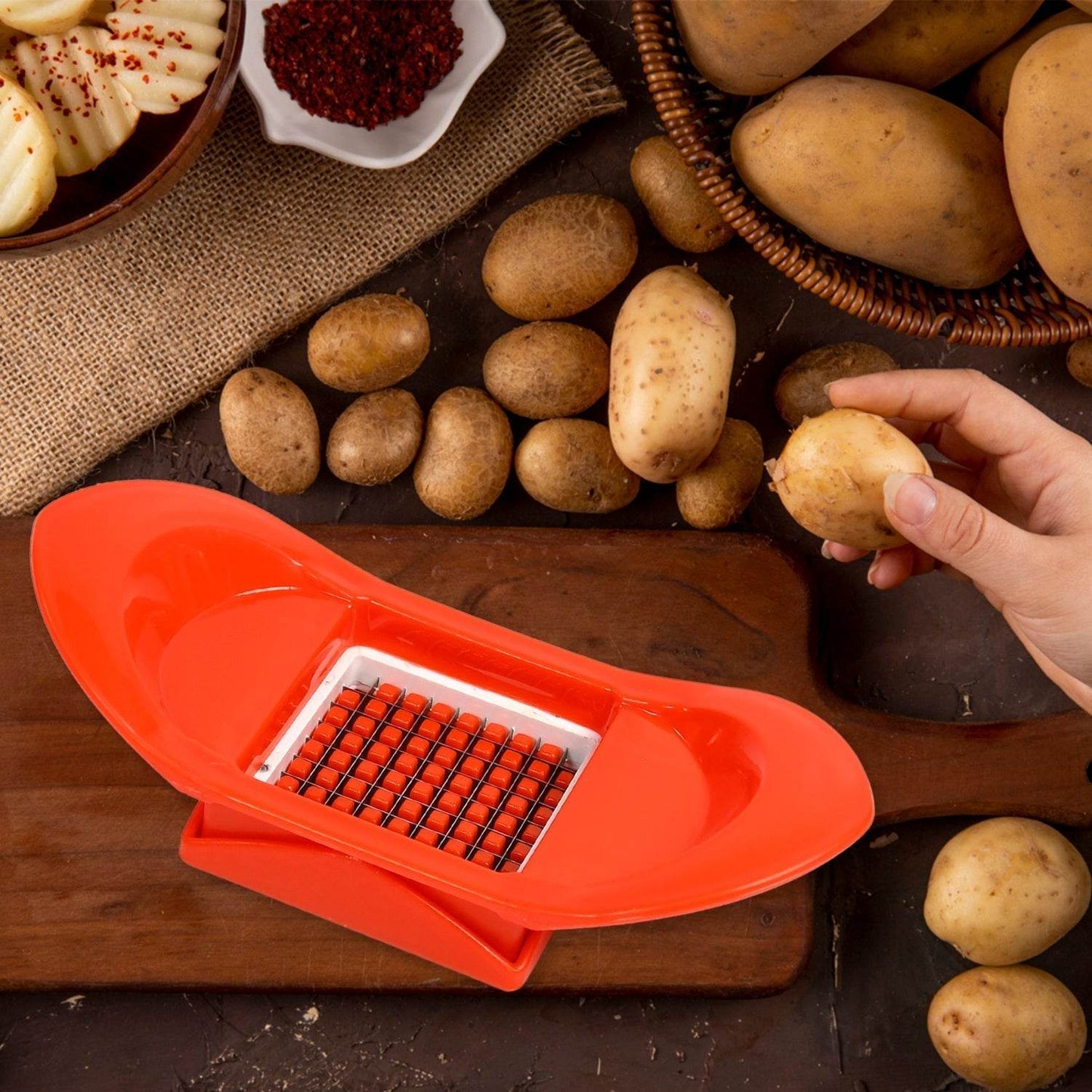 French Fry Fries Cutter Peeler Potato Chip Vegetable Slicer Cooking Tools Finger Chips Cutter - infinityexculsivestore.com