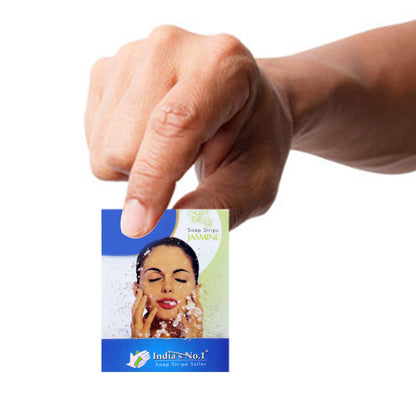 Fresh Paper Soap Strips Traveling Hand Wash with Jasmine Fragrance (100pc) - infinityexculsivestore.com