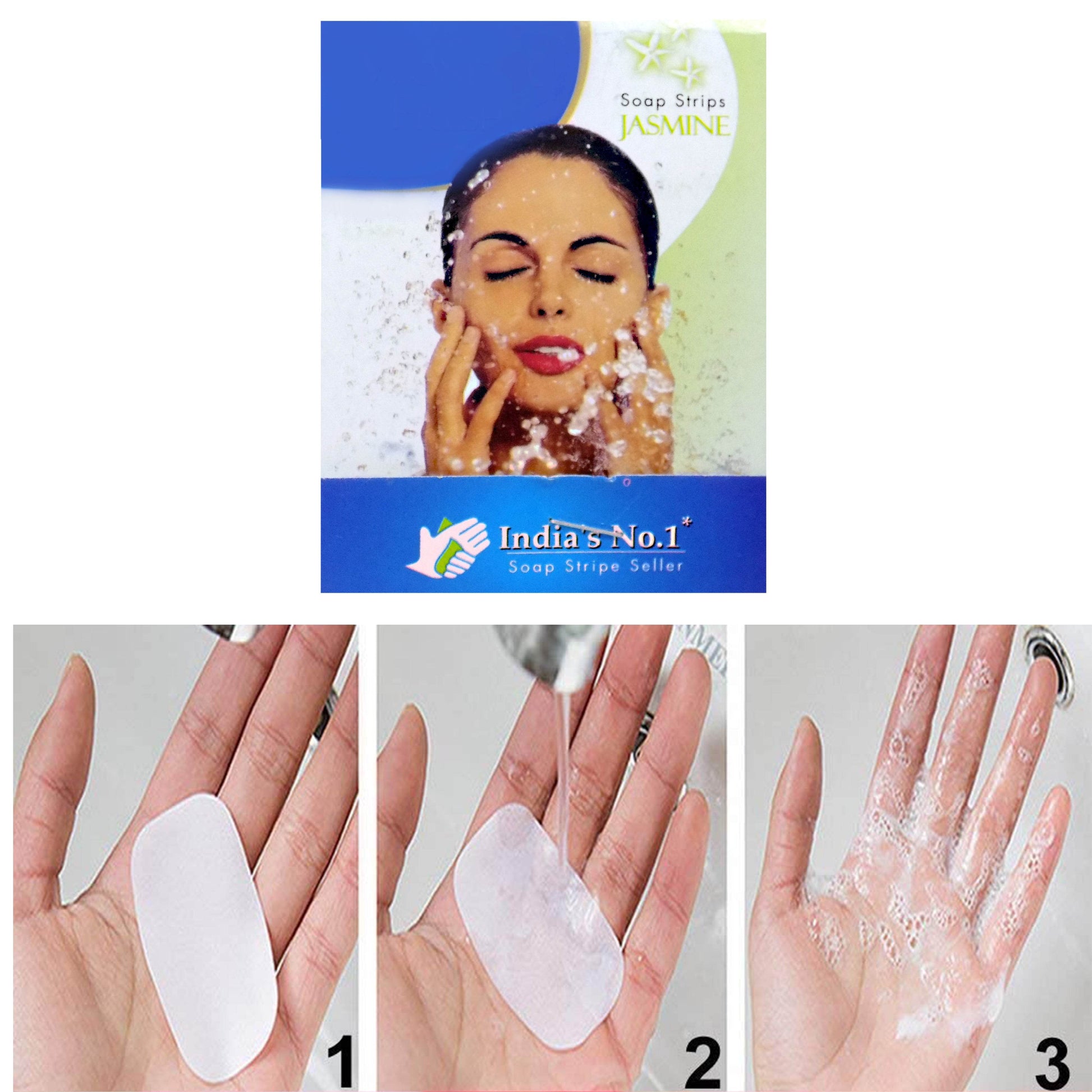 Fresh Paper Soap Strips Traveling Hand Wash with Jasmine Fragrance (100pc) - infinityexculsivestore.com