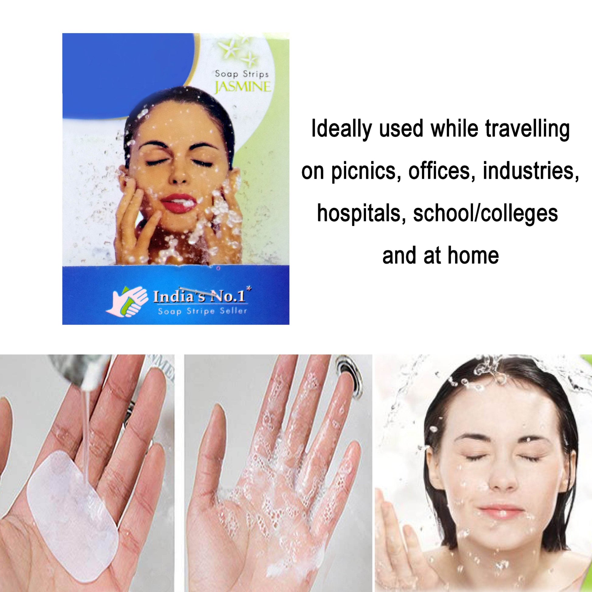 Fresh Paper Soap Strips Traveling Hand Wash with Jasmine Fragrance (100pc) - infinityexculsivestore.com