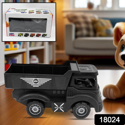 Friction Powered Dumper Toy Truck For Kids | With Opening Container Feature | Strong & Durable Plastic Material | Indoor & Outdoor Play Birthday Gift for Baby Boys & Girls (1 Pc) - infinityexculsivestore.com