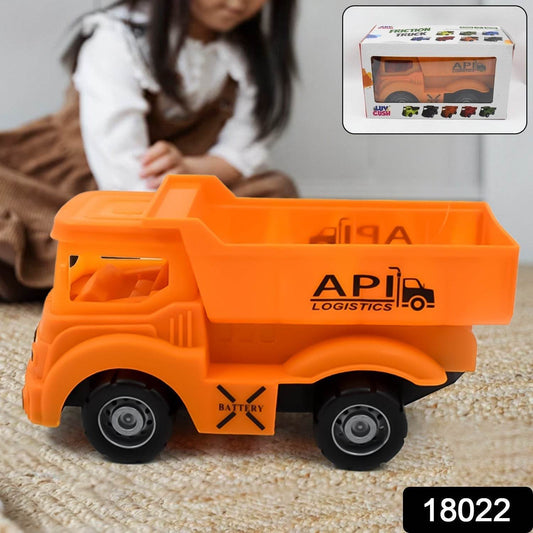 Friction Powered Dumper Toy Truck For Kids | With Opening Container Feature | Strong & Durable Plastic Material | Indoor & Outdoor Play Birthday Gift for Baby Boys & Girls (1 Pc) - infinityexculsivestore.com