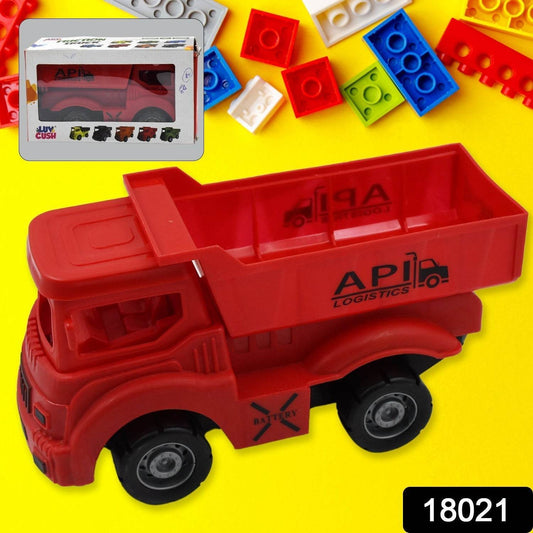 Friction Powered Dumper Toy Truck For Kids | With Opening Container Feature | Strong & Durable Plastic Material | Indoor & Outdoor Play Birthday Gift for Baby Boys & Girls (1 Pc) - infinityexculsivestore.com