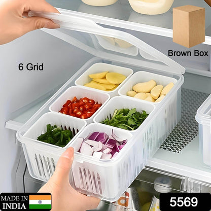 Fridge Storage Boxes Freezer Storage Containers, Container for Kitchen Storage Set, Storage in Kitchen, Vegetable Storage, Draining Crisper Refrigerator Food Box (1 Pc) - infinityexculsivestore.com