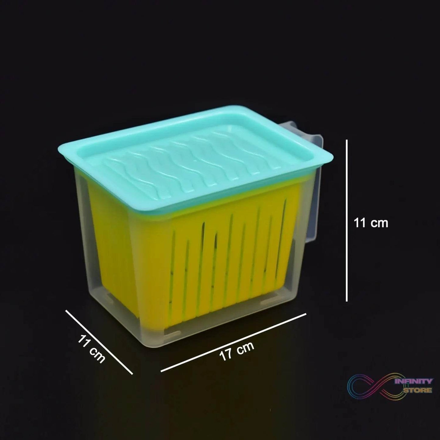 Fridge Storage Containers with Handle Plastic Storage Container for Kitchen(4 Pcs Set) - infinityexculsivestore.com