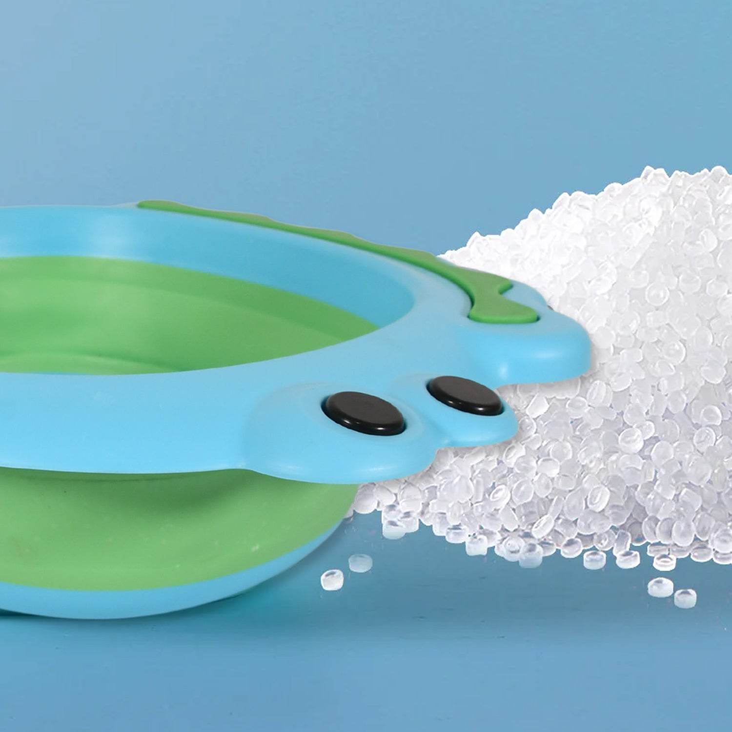Frog Shape Wash Basin, Space Saving Multi Function Foldable Baby Wash basin Easy Clean Lightweight Thicken for Washing Face for Home (33×31Cm / 1 pc) - infinityexculsivestore.com