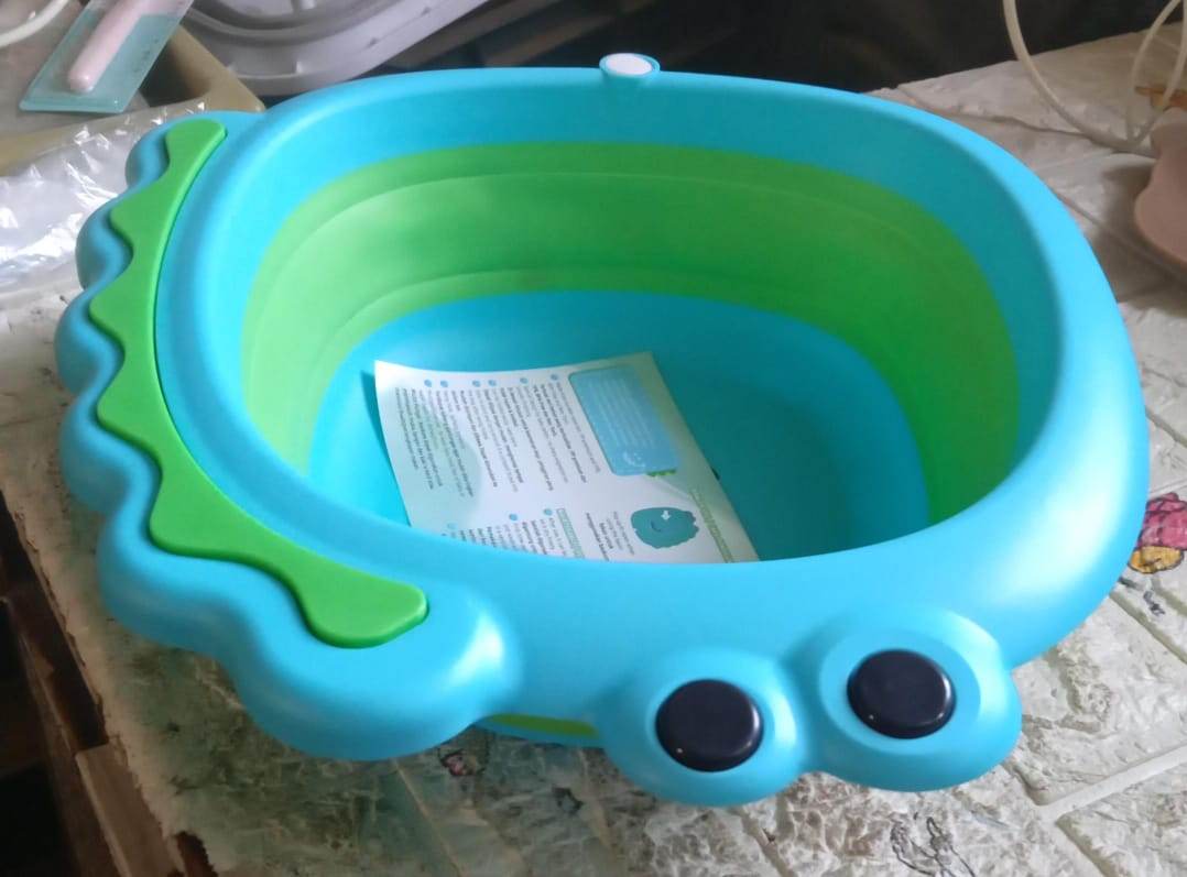 Frog Shape Wash Basin, Space Saving Multi Function Foldable Baby Wash basin Easy Clean Lightweight Thicken for Washing Face for Home (33×31Cm / 1 pc) - infinityexculsivestore.com