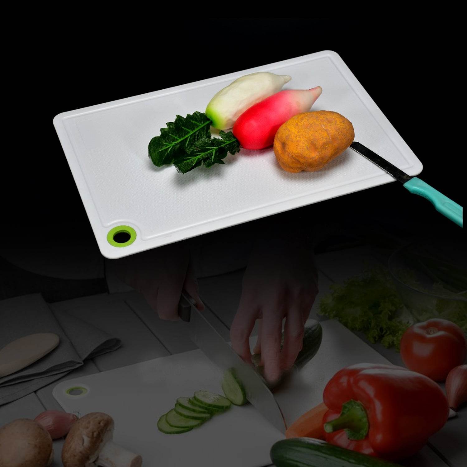 Fruit & Vegetable Chopping Board Plastic Cutting Board For Kitchen - infinityexculsivestore.com