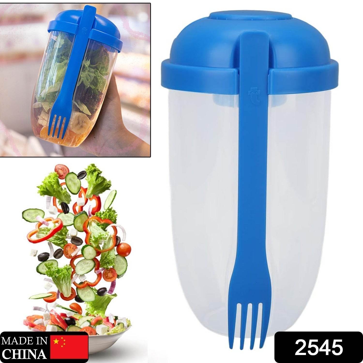 Fruit and Vegetable Salad Cups Easy Clean Salad Mixing Cup for Business People for Business Travel (1Pc) - infinityexculsivestore.com