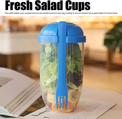 Fruit and Vegetable Salad Cups Easy Clean Salad Mixing Cup for Business People for Business Travel (1Pc) - infinityexculsivestore.com