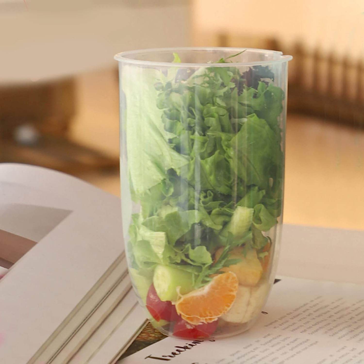 Fruit and Vegetable Salad Cups Easy Clean Salad Mixing Cup for Business People for Business Travel (1Pc) - infinityexculsivestore.com