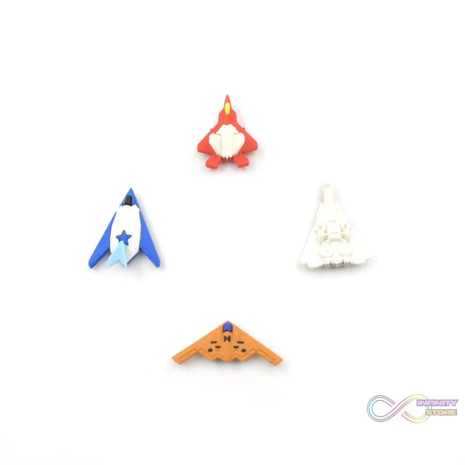 Fun Erasers for Kids: Gun & Plane Shapes (4-Pack, Gift Set) - infinityexculsivestore.com