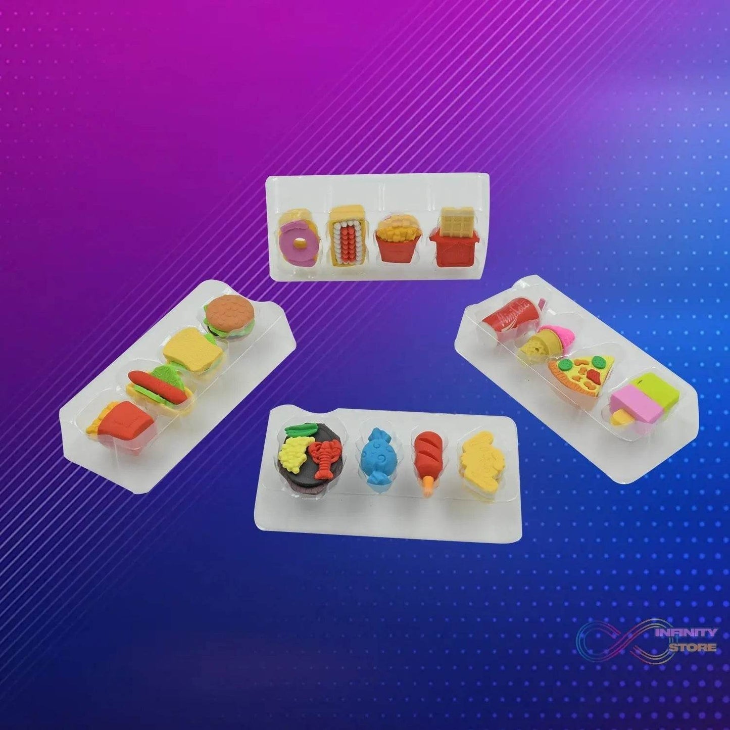 Fun Erasers for Kids! Mix & Match: Food & Drink Erasers (Set of 1) - infinityexculsivestore.com