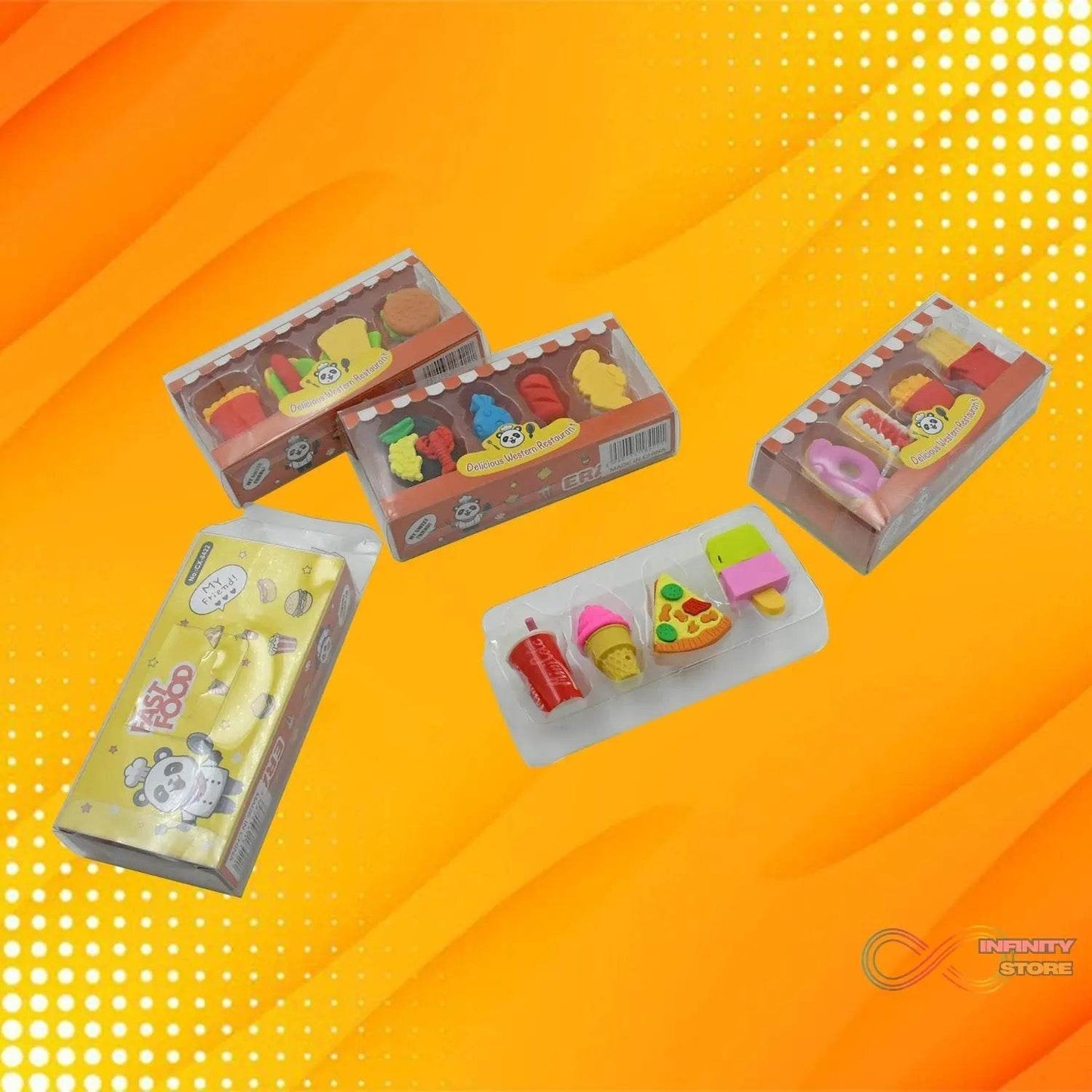 Fun Erasers for Kids! Mix & Match: Food & Drink Erasers (Set of 1) - infinityexculsivestore.com
