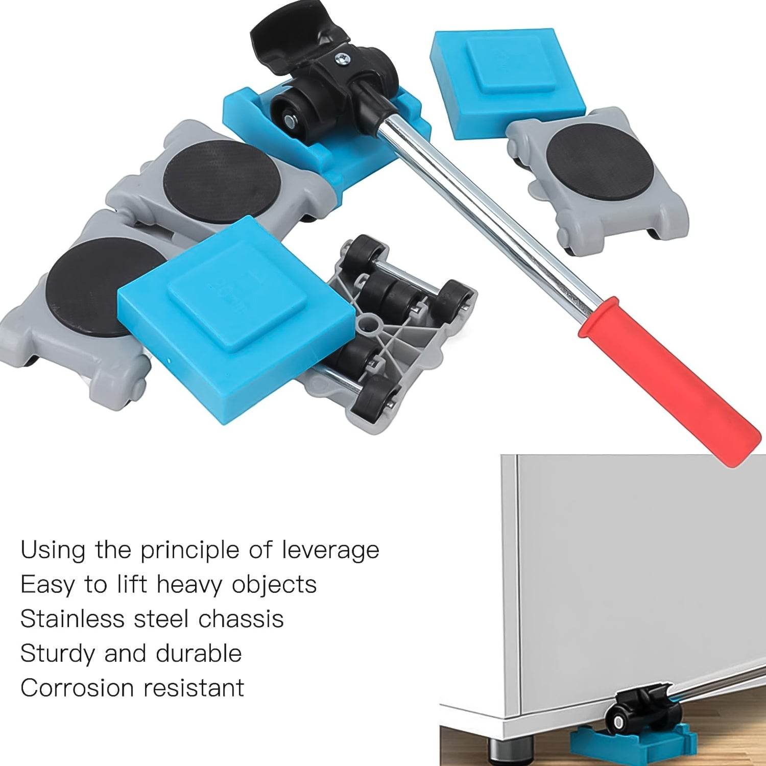 Furniture Lifter Tool Furniture Dolly, Furniture Lifters Tool Set (1 Set / 8 pc) - infinityexculsivestore.com